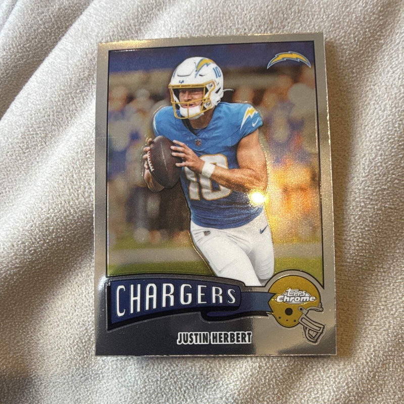 Topps Justin Herbert 1975 Topps Football Insert Topps Chrome 2025 1975 180