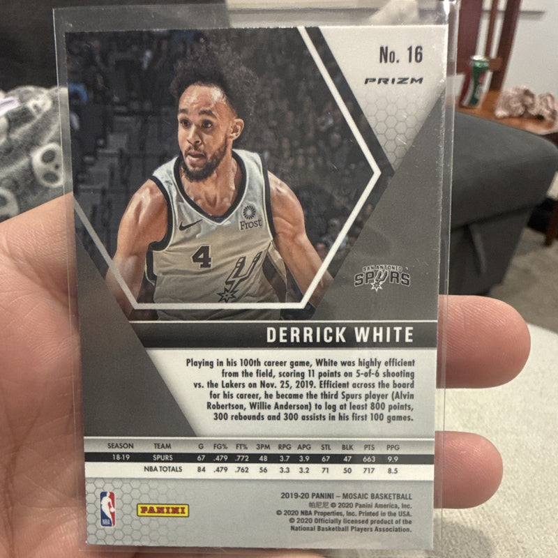 Panini 2019 20 Mosaic Basketball Derrick White San Antonio Spurs #16 Parallel1