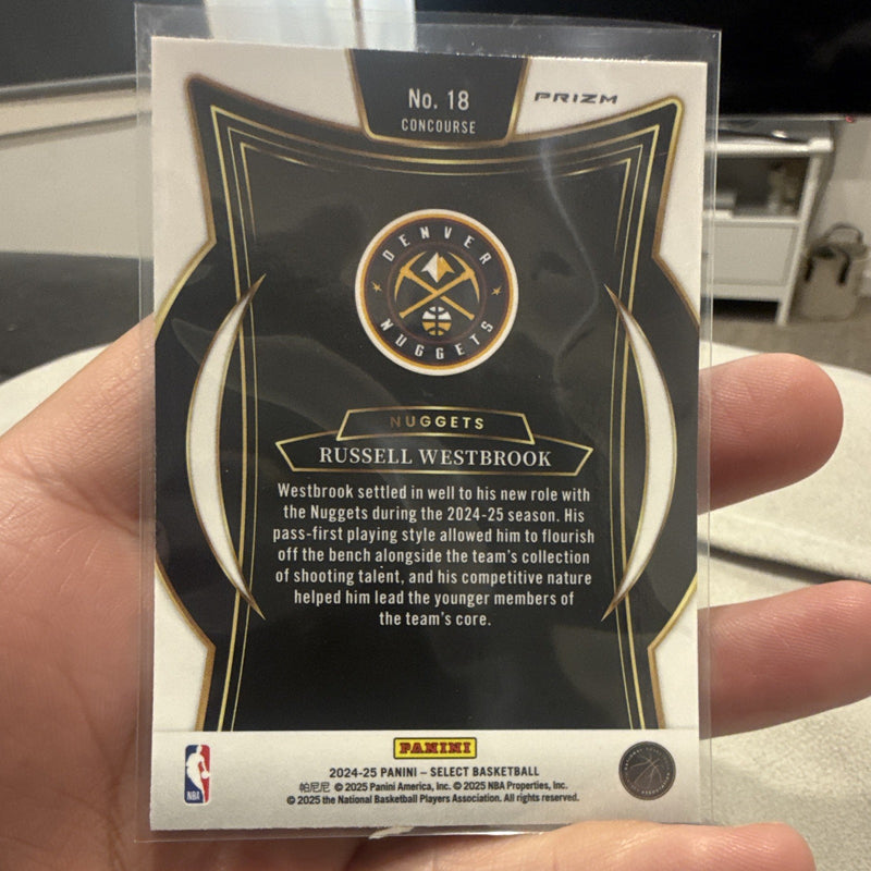 Panini Select 2024 25 Russell Westbrook Denver Nuggets Concourse Prizm 181
