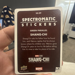 Upper Deck Marvel (MCU) Spectromatic Stickers Shang Chi Green Parallel SS 291