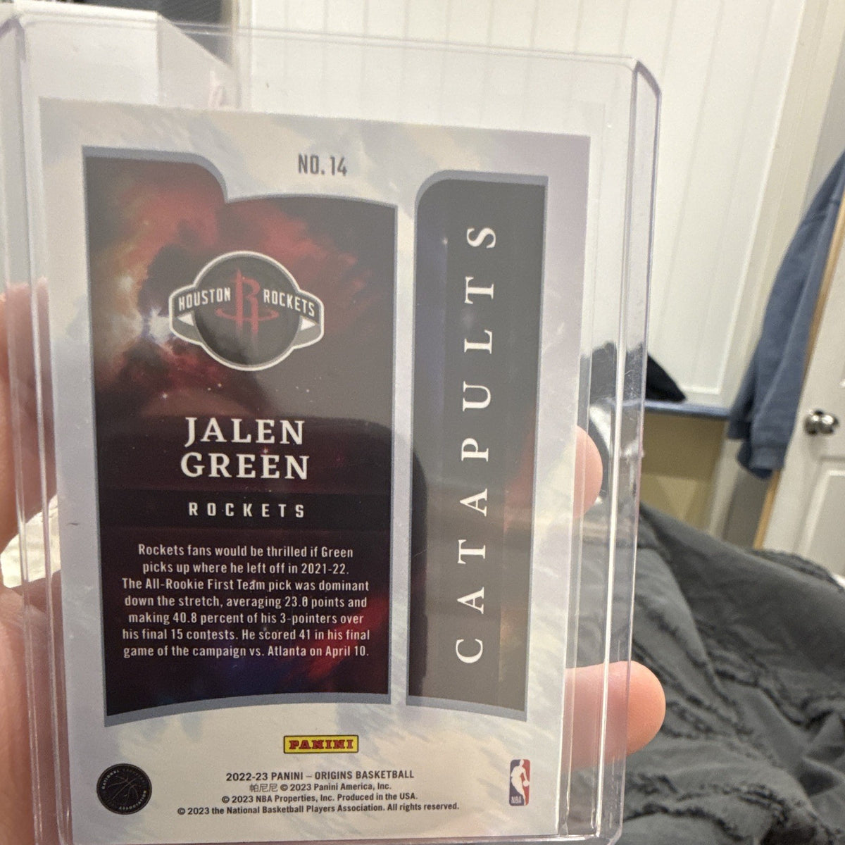 Panini 2022 23 Origins Basketball Catapults Insert Jalen Green Rockets No. 141