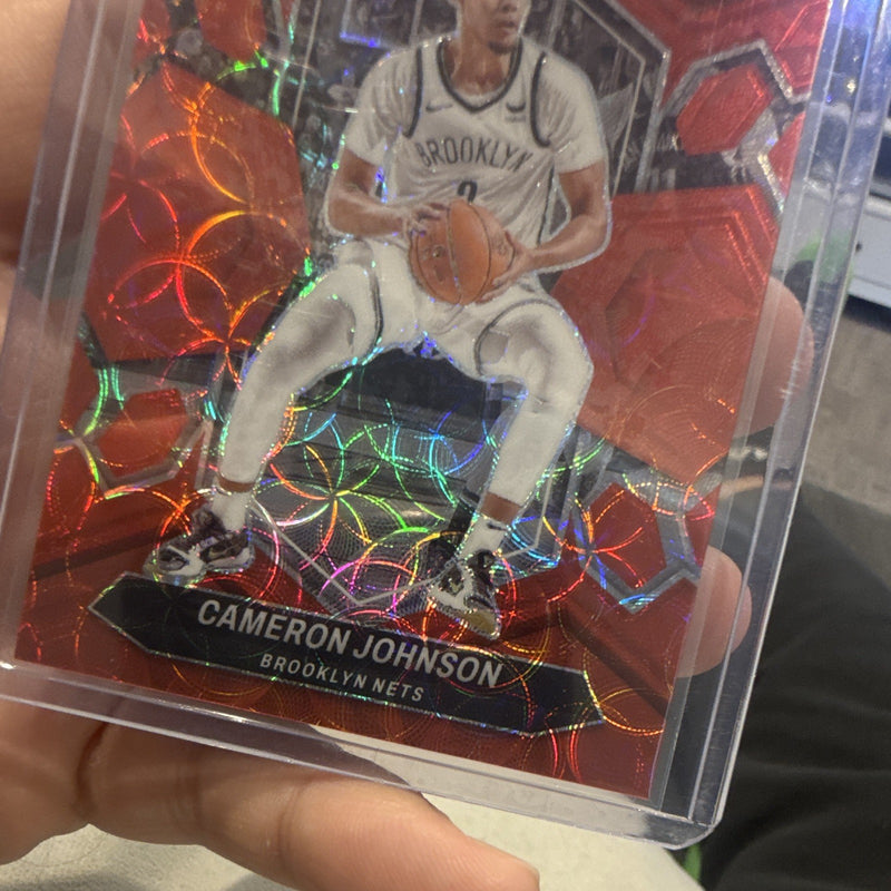 Panini Mosaic Cameron Johnson Brooklyn Nets #188 Red Prizm 25/75 2023 242