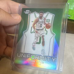 Panini 2023 24 Contenders Optic Uniformity Prizm Jayson Tatum #21 Celtics3