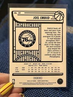Panini 2022 23 Hoops Basketball Base Set Joel Embiid #30 Philadelphia 76ers2