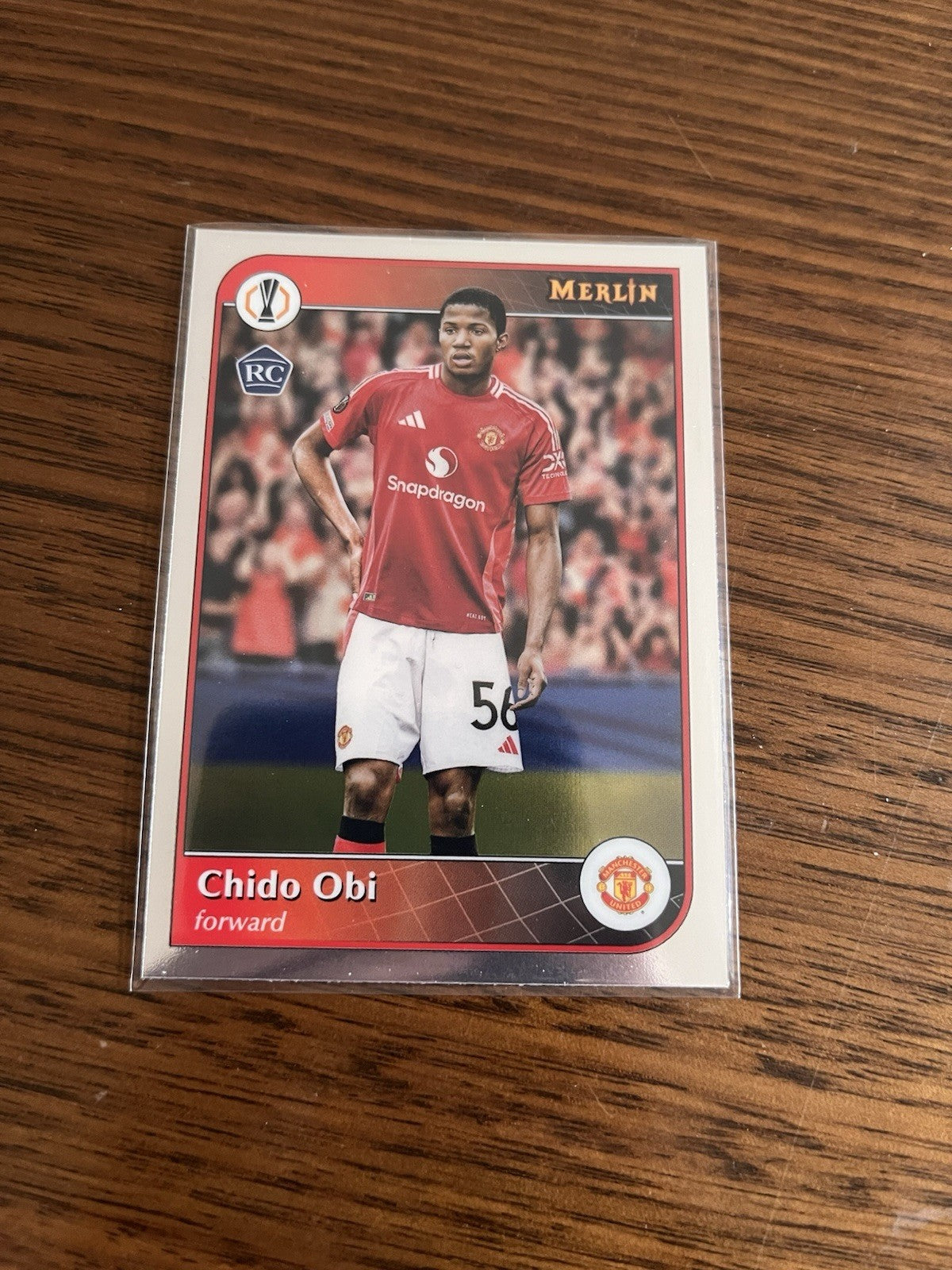 Topps Merlin Collections Chido Obi RC Manchester United UEFA Europa League #610