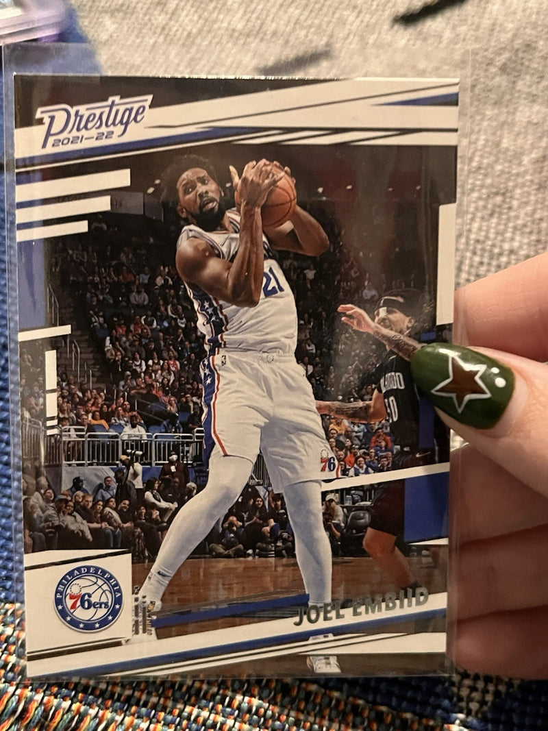 Panini 2021 22 Chronicles Prestige Basketball Joel Embiid Base #72 76ers0