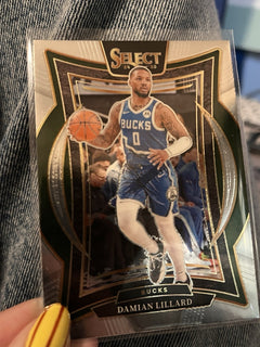 Panini Select Damian Lillard Concourse #55 Milwaukee Bucks NBA Basketball1