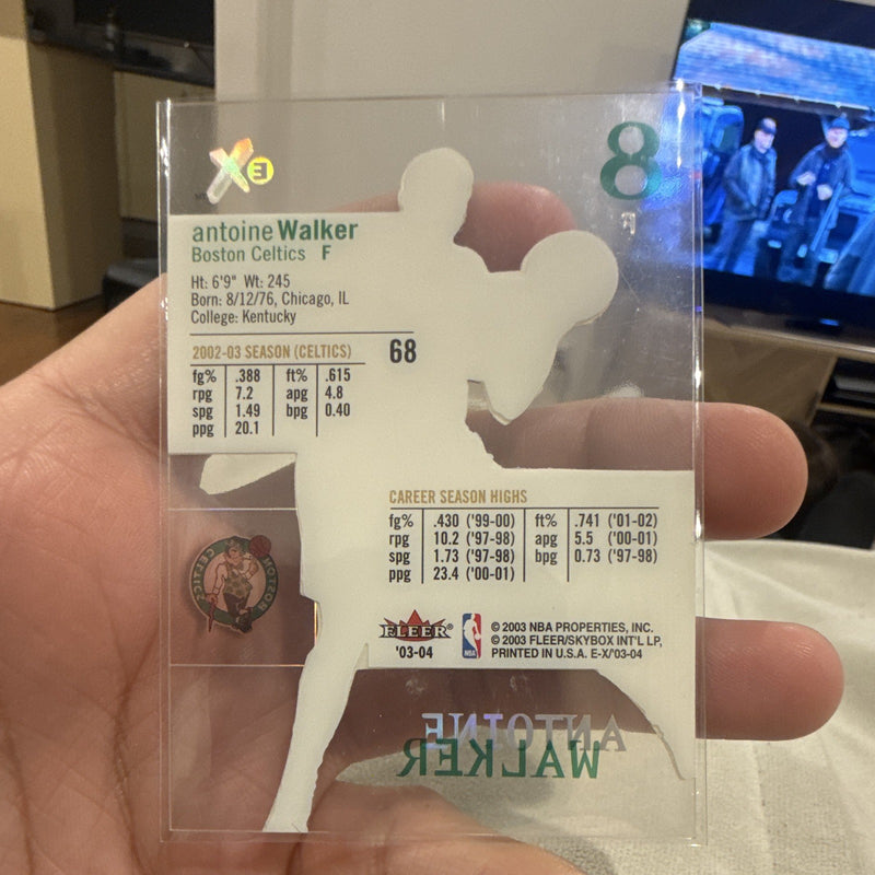 Fleer E X Hologram 2003 04 Antoine Walker Boston Celtics #8 NBA Card1