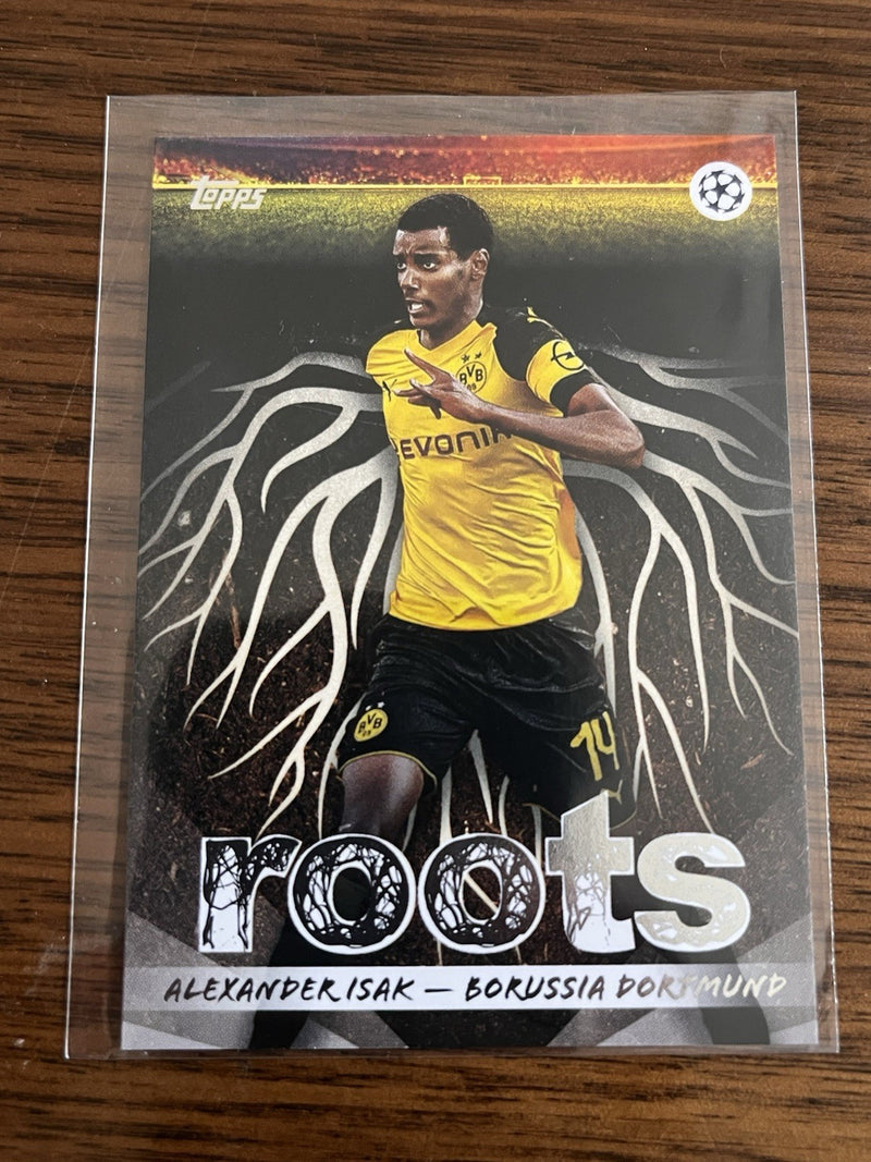Alexander Isak Roots RT 3 Topps UEFA Champions League   Roots Insert Dortmund1