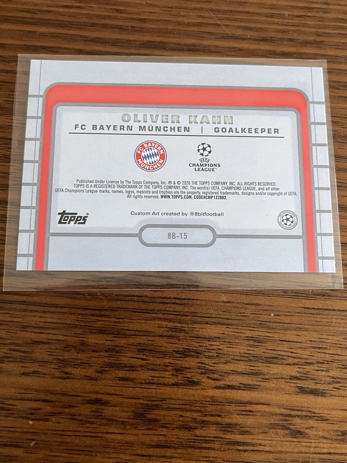 Topps Oliver Kahn Insert UEFA Champions League FC Bayern München 8B 152