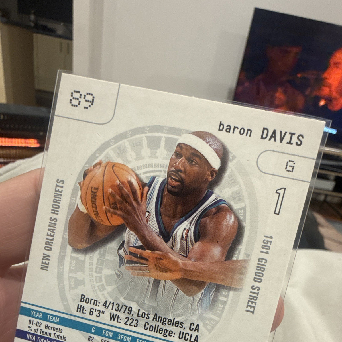 Fleer Authentix Ticket Studios Baron Davis New Orleans Hornets #89 2002 032