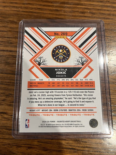 Panini 2024 25 Haunted Hoops Tribute Nikola Jokić Insert Denver Nuggets #2892