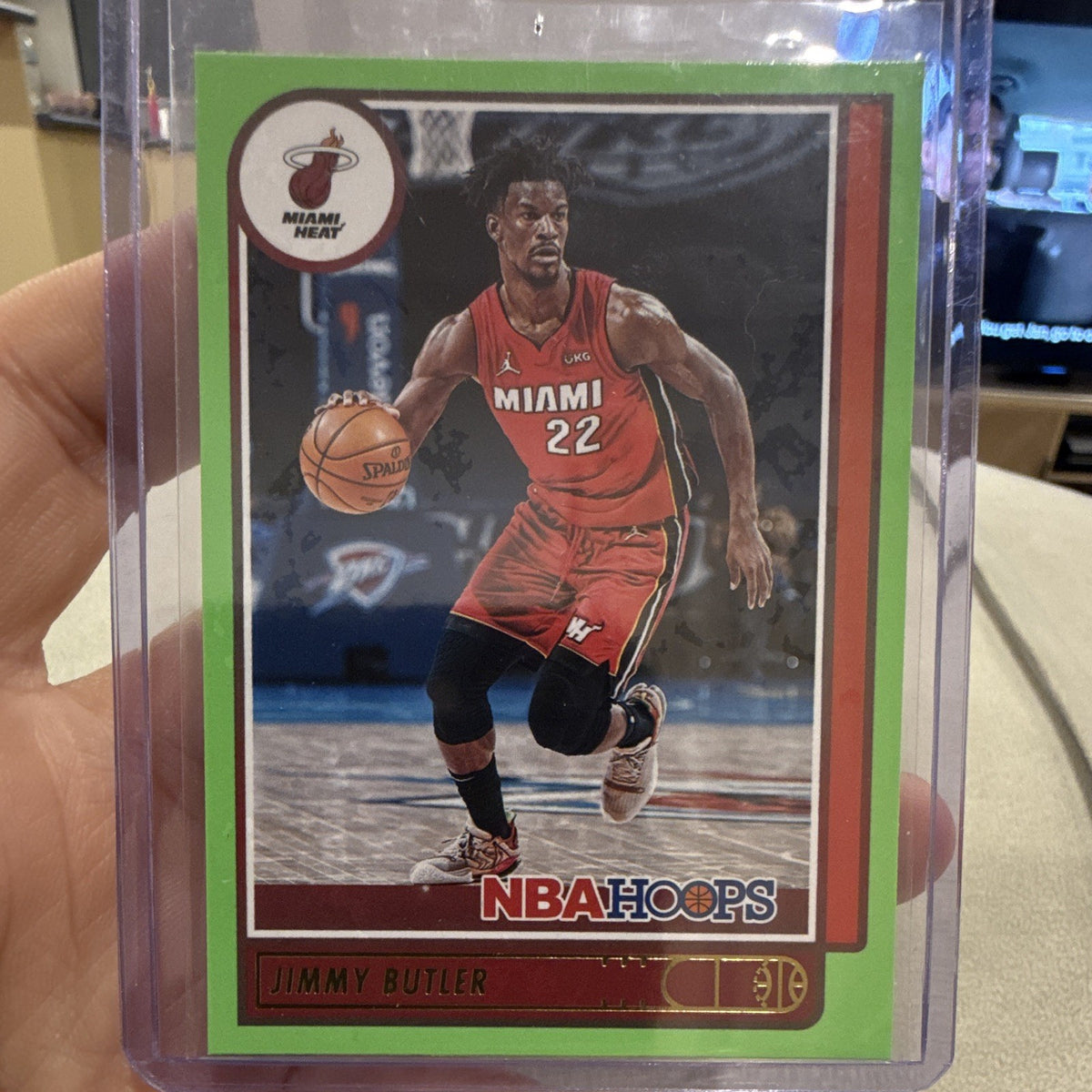 Panini 2021 22 NBA Hoops Jimmy Butler Green Parallel #10 Miami Heat0