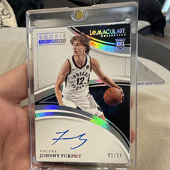 Panini Immaculate Collection Johnny Furphy Rookie Auto RAI-FUR 01/240