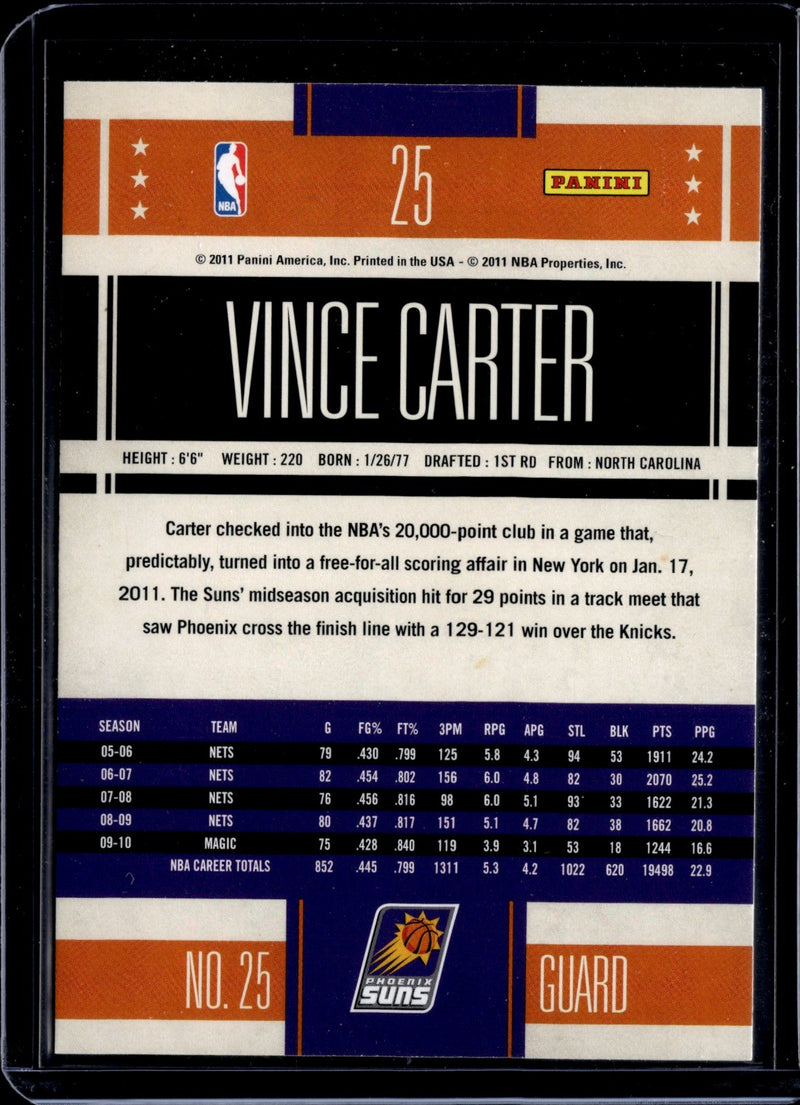 Vince Carter Base Panini Classics 25 NM1