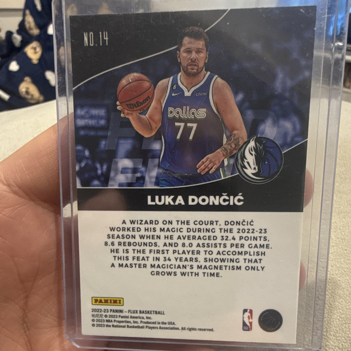 Panini Luka Dončić Fluid Insert 2022 23 Flux Basketball No.14 Mavericks1