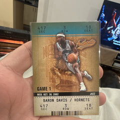 Fleer Authentix Ticket Studios Baron Davis New Orleans Hornets #89 2002 030