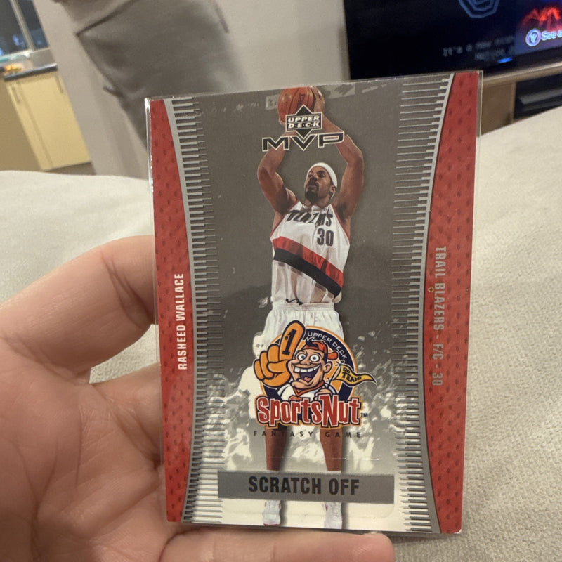 Upper Deck 2003 04 MVP SportsNut Scratch Off SN64 Rasheed Wallace Trail Blazers0
