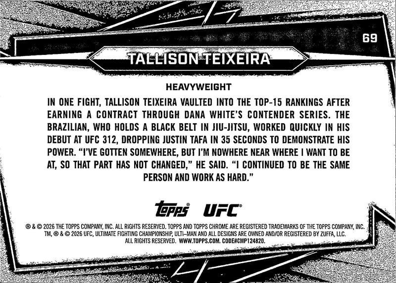 Tallison Teixeira Base 69 Topps Chrome NM1