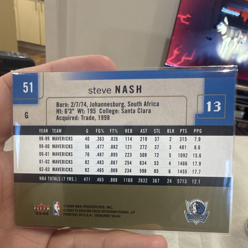 Steve Nash Base Fleer Genuine Insider 2003 04 #51 Dallas Mavericks1
