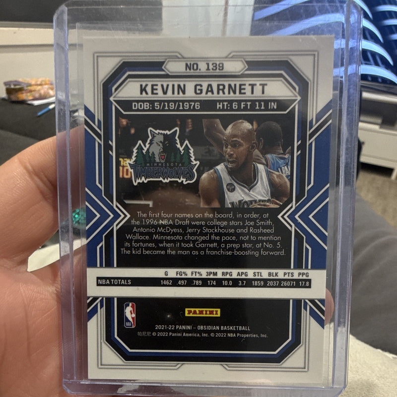 Panini 2021 22 Obsidian Basketball Kevin Garnett Minnesota Timberwolves #1391