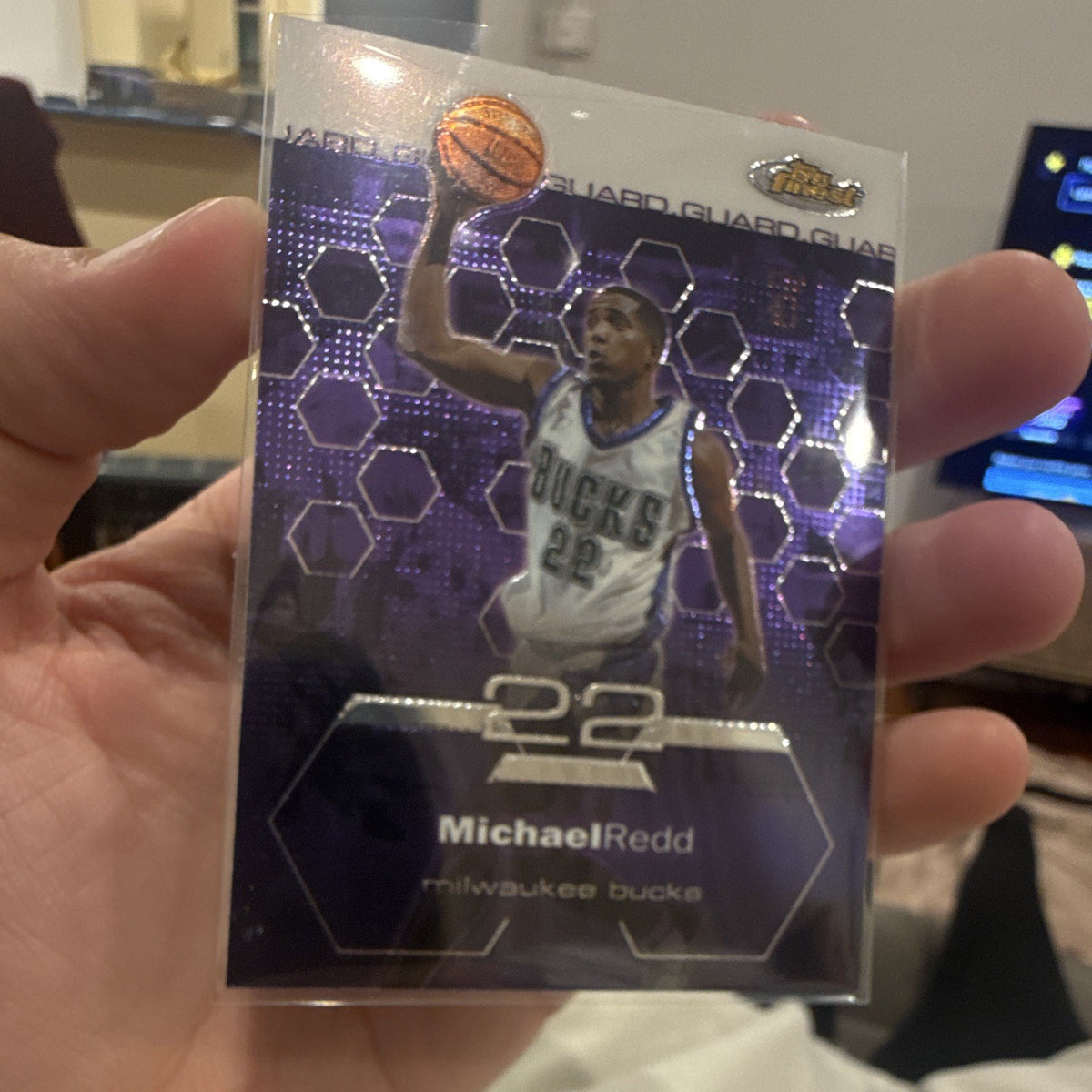 Topps Michael Redd Milwaukee Bucks Topps Finest Guard Parallel 94 2002 030