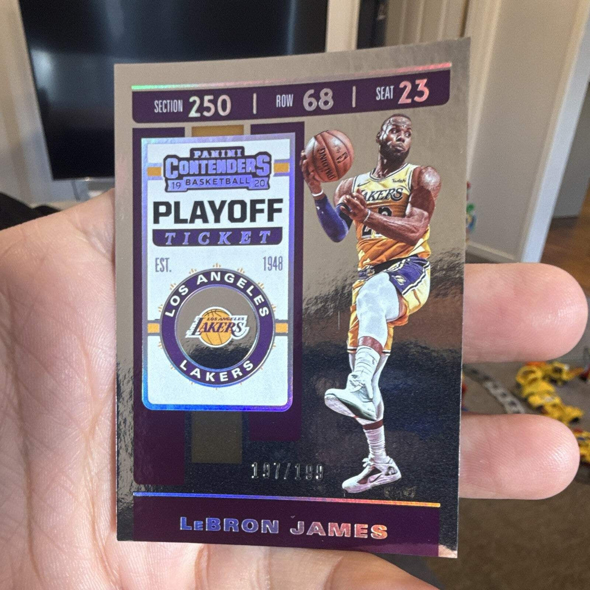 Panini Contenders 2019 20 LeBron James Lakers Playoff Ticket #70 /1990