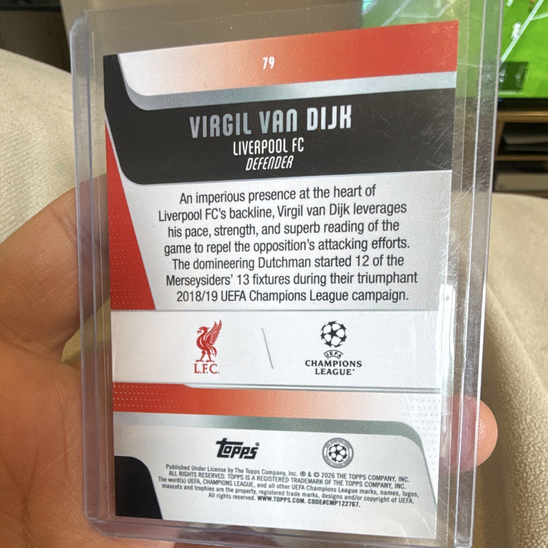 Virgil van Dijk Topps UEFA Champions League 79 Serial Numbered /2501