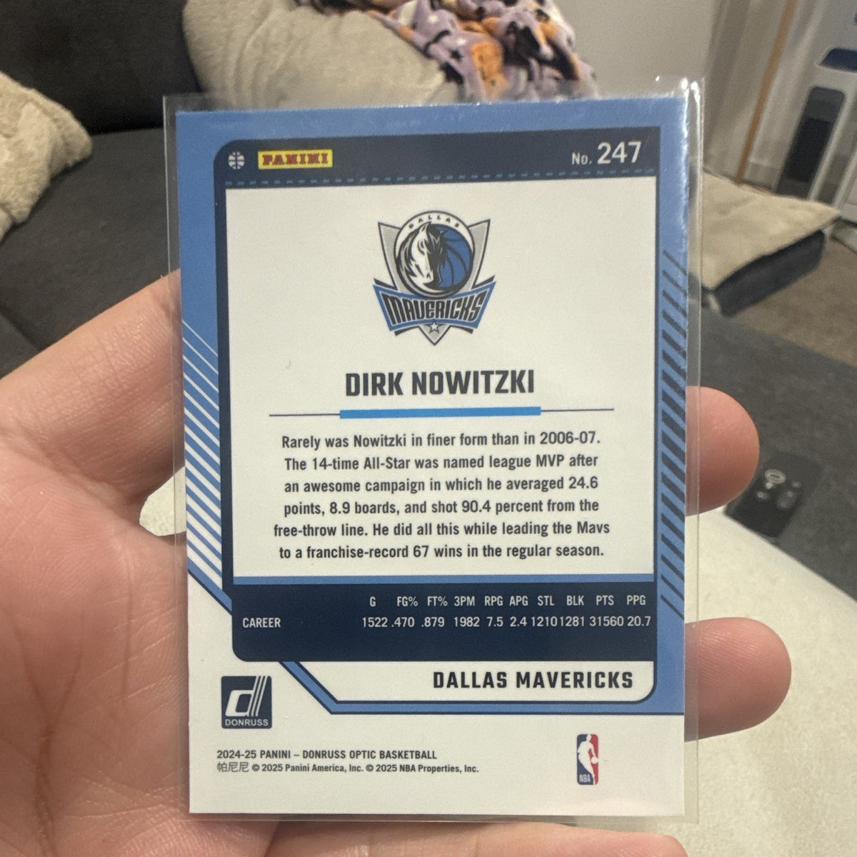 Panini Dirk Nowitzki Legends Insert Donruss Optic 2024 25 #247 Mavericks1