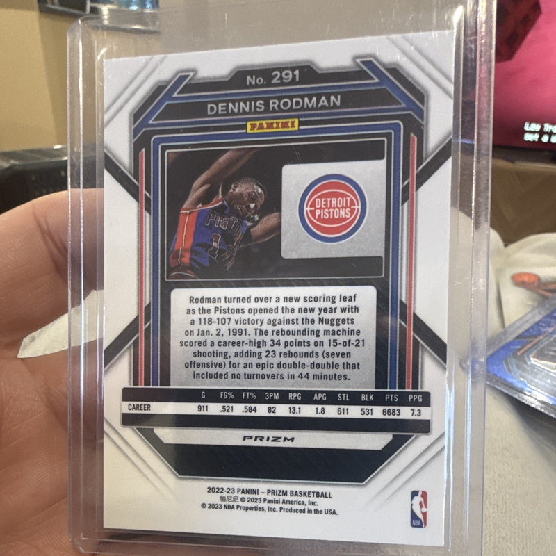 Panini 2022 23 Prizm Basketball Dennis Rodman Insert Detroit Pistons #291 PRIZM1