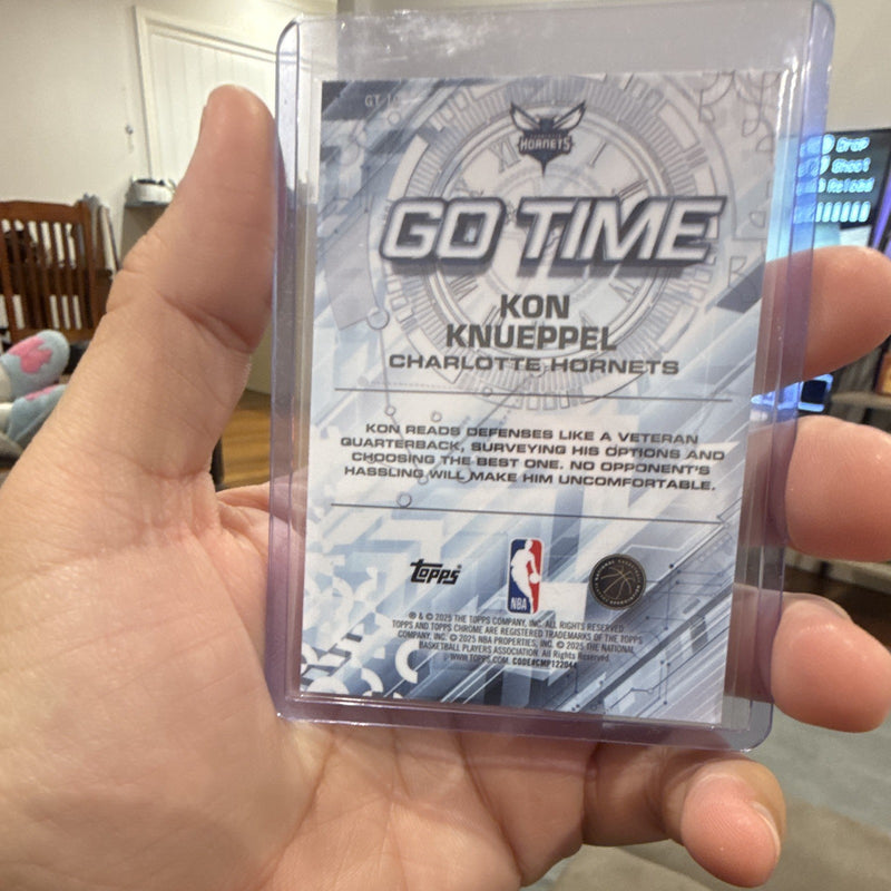 Topps Chrome Go Time Rookie Insert Kon Knueppel Charlotte Hornets 2025 GT 161