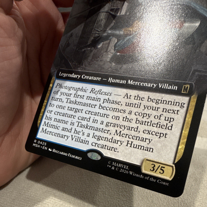 Magic: The Gathering Taskmaster, Mercenary Mimic Foil Rare 0425 Spider-Man3