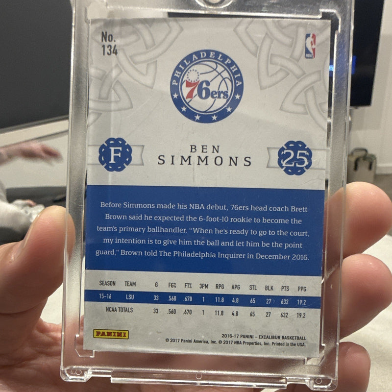 Panini 2016-17 Excalibur Ben Simmons Rookie RC #134 Philadelphia 76ers1