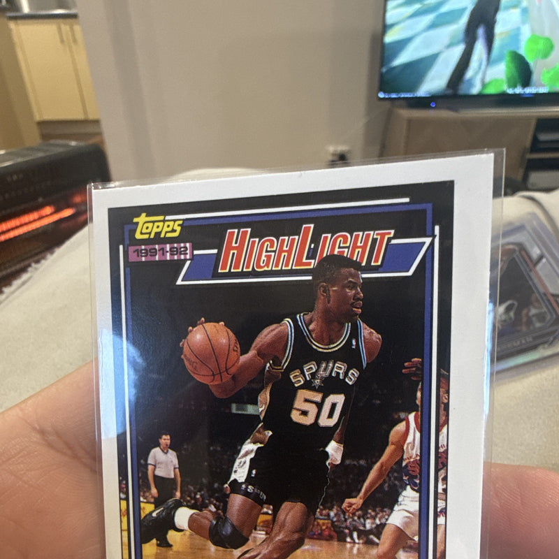 Topps 1991 92 Highlight #4 David Robinson San Antonio Spurs Insert3
