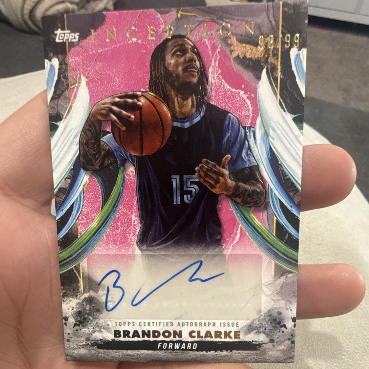 Topps Inception Basketball 2024 25 Brandon Clarke Auto AC BC Inception /990