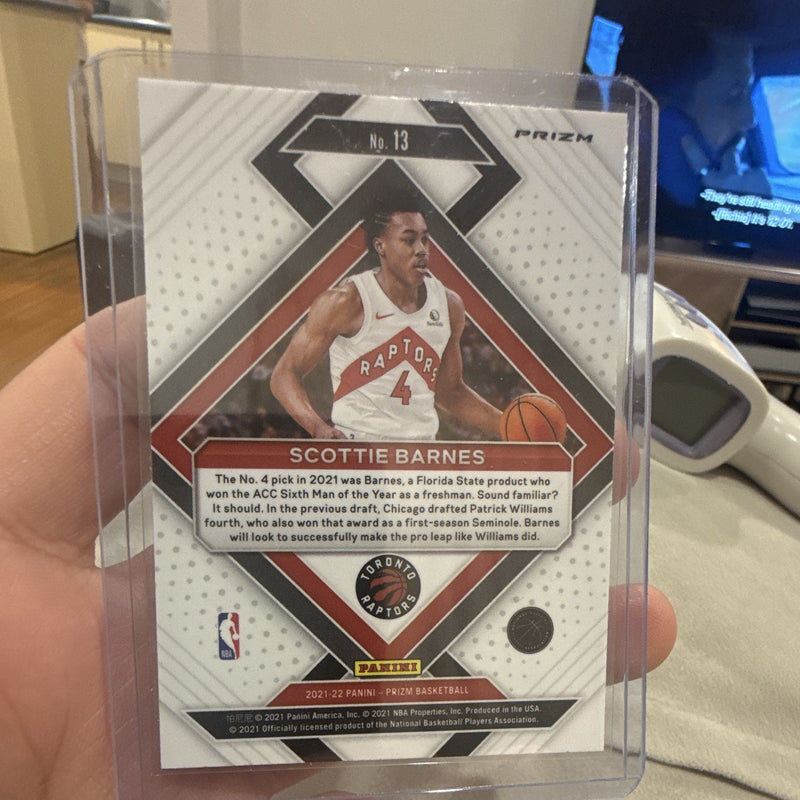Panini Prizm 2021 22 Emergent #13 Scottie Barnes RC Toronto Raptors1