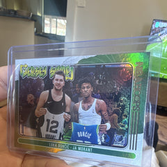 Panini 2020 21 NBA Hoops Jersey Swap Insert No. 7 Luka Doncic / Ja Morant0