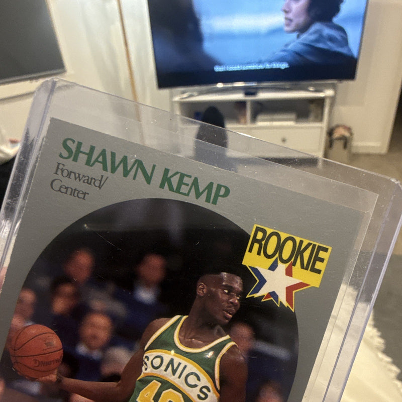 Shawn Kemp Rookie 1990 NBA Hoops #279 Seattle Supersonics Basketball Card2