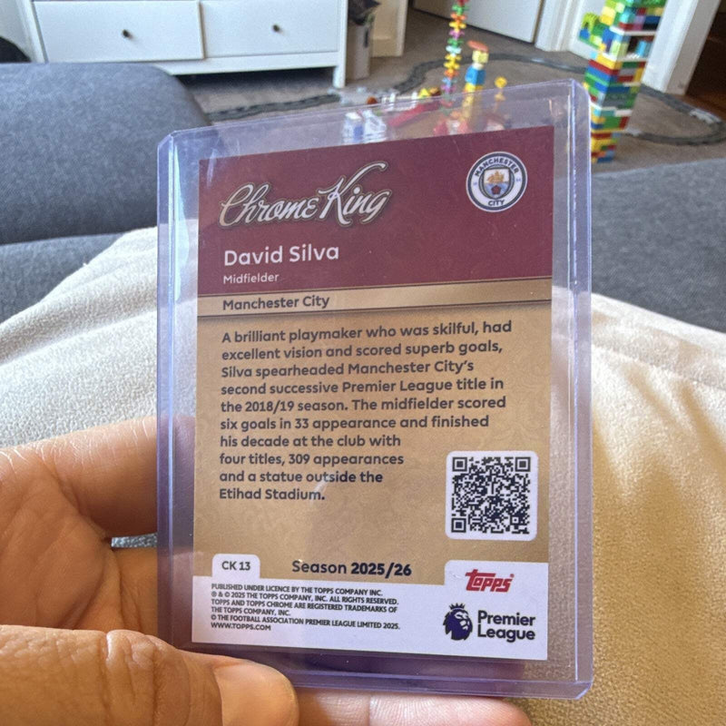 Topps David Silva Chrome King Insert Topps Chrome Premier League CK13 2025/261