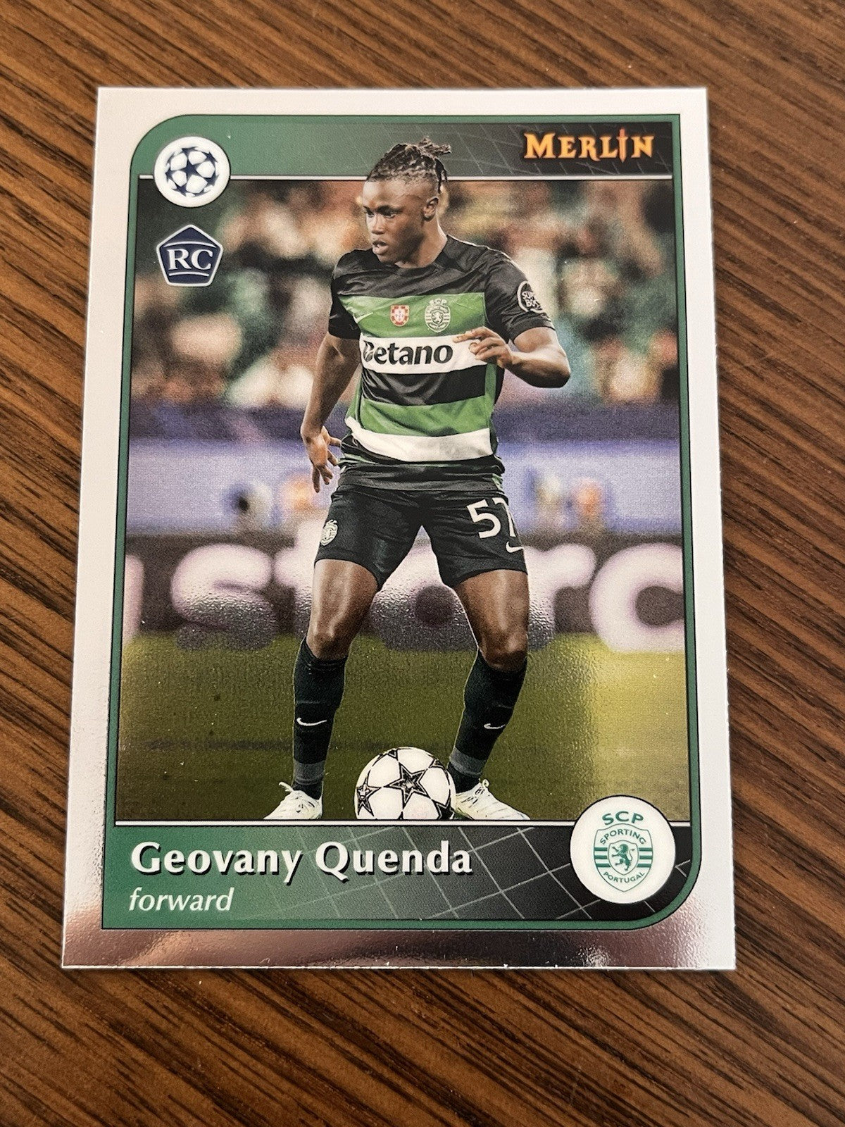 Geovany Quenda Rookie Topps Merlin UEFA Champions League Sporting CP 571