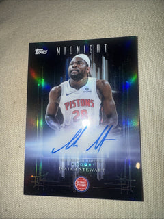 2025 26 Topps Midnight Isaiah Stewart Dark Mark Signatures Auto0