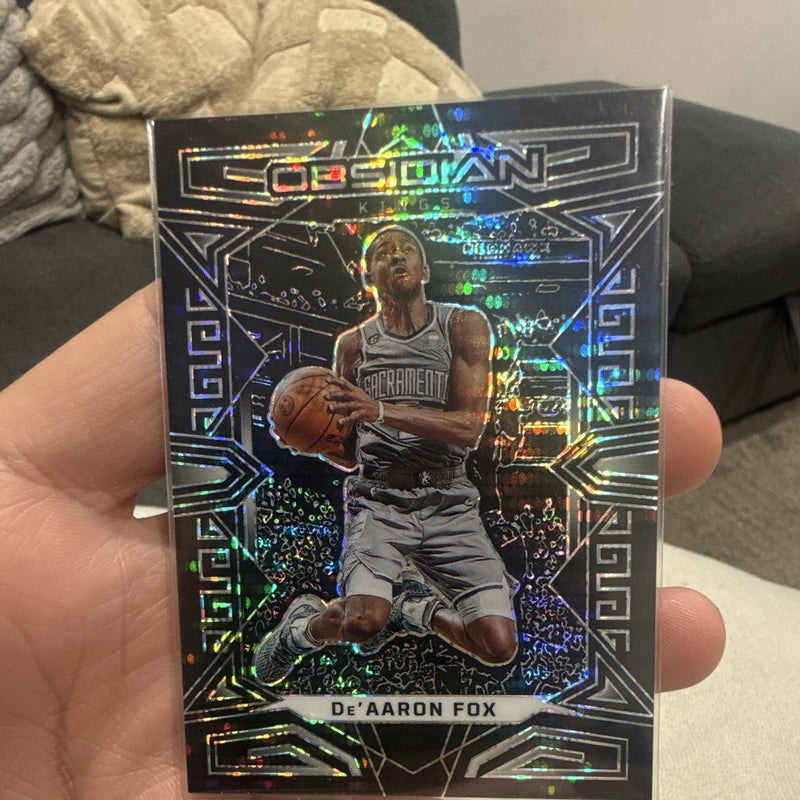 Panini Obsidian 2022 23 De'Aaron Fox Insert 122 Sacramento Kings NBA0