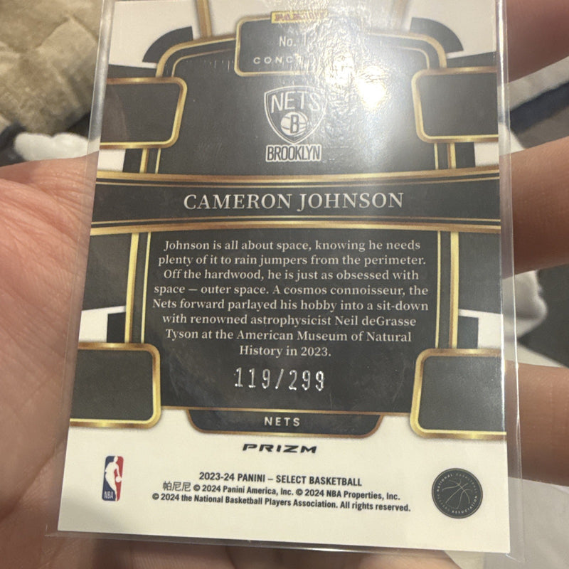 Panini Select Concourse Cameron Johnson Nets No.12 Prizm 119/2994