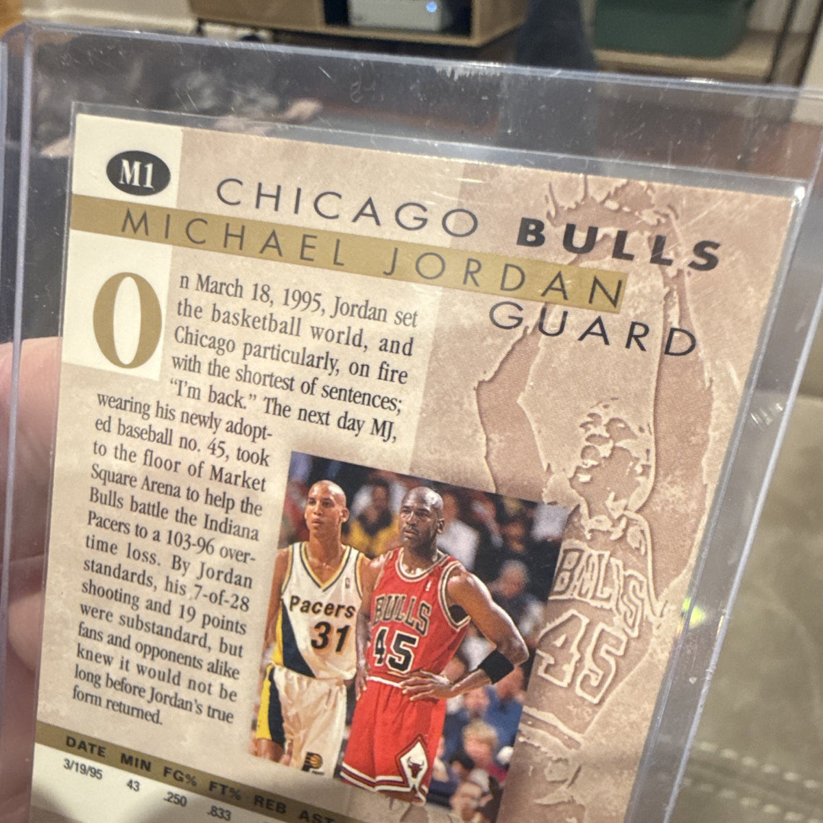 Upper Deck 1995 Collector's Choice Michael Jordan Insert M1 Chicago Bulls NBA2