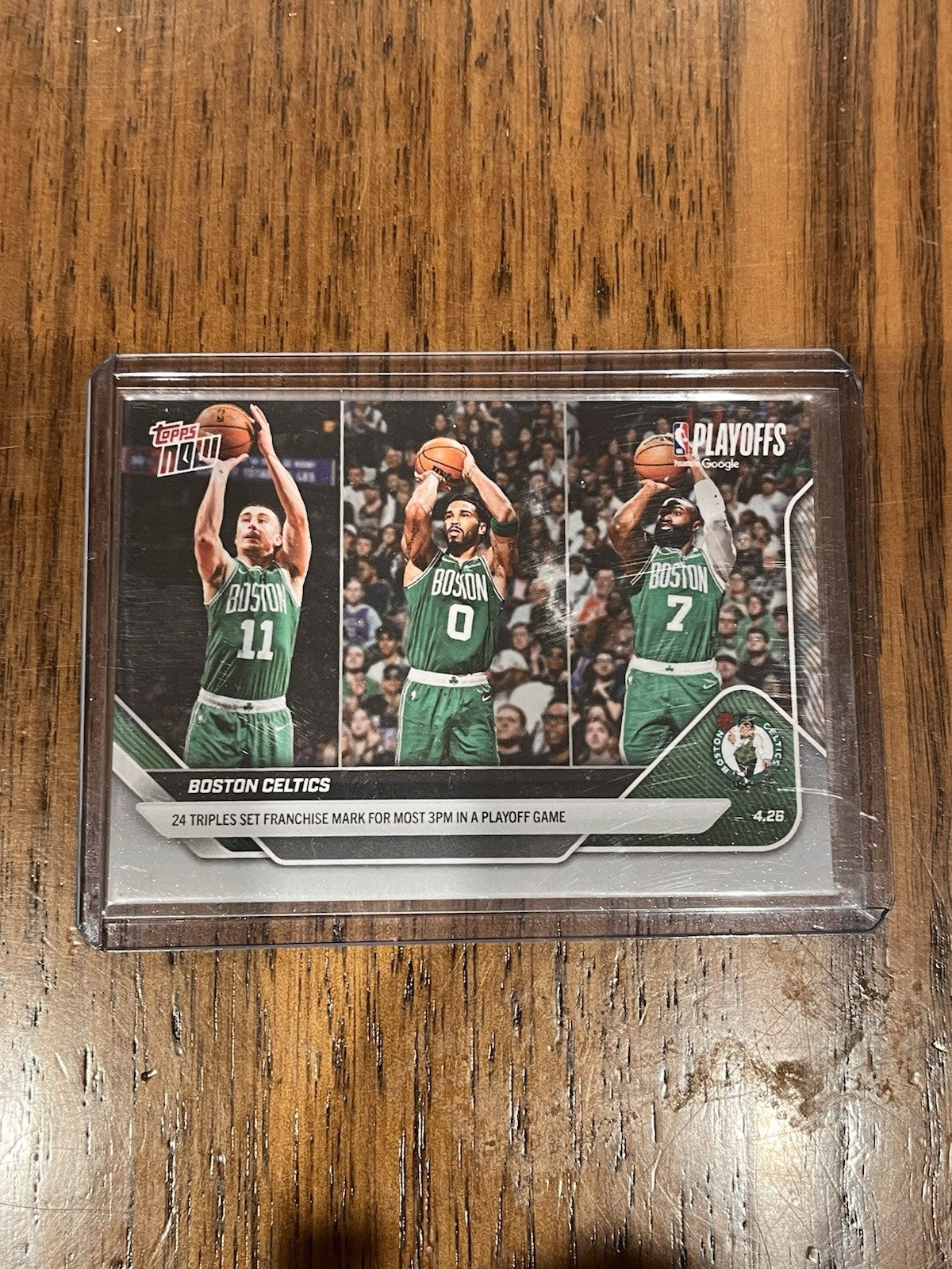 Topps Now Boston Celtics NBA Playoffs Insert Card #280 2026 Tatum Brown0