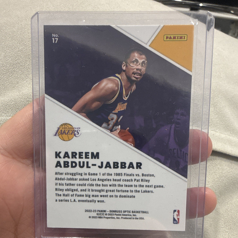 Panini Kareem Abdul Jabbar 2022 23 Donruss Optic Winner Stays #17 Lakers1