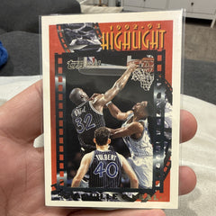 Topps Gold 1992-93 Highlight 3 Shaquille O'Neal Orlando Magic ROY Votes0