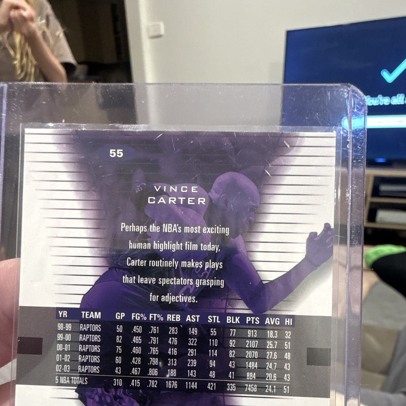 Upper Deck UD Glass 2004 Vince Carter Toronto Raptors #55 Base Set2