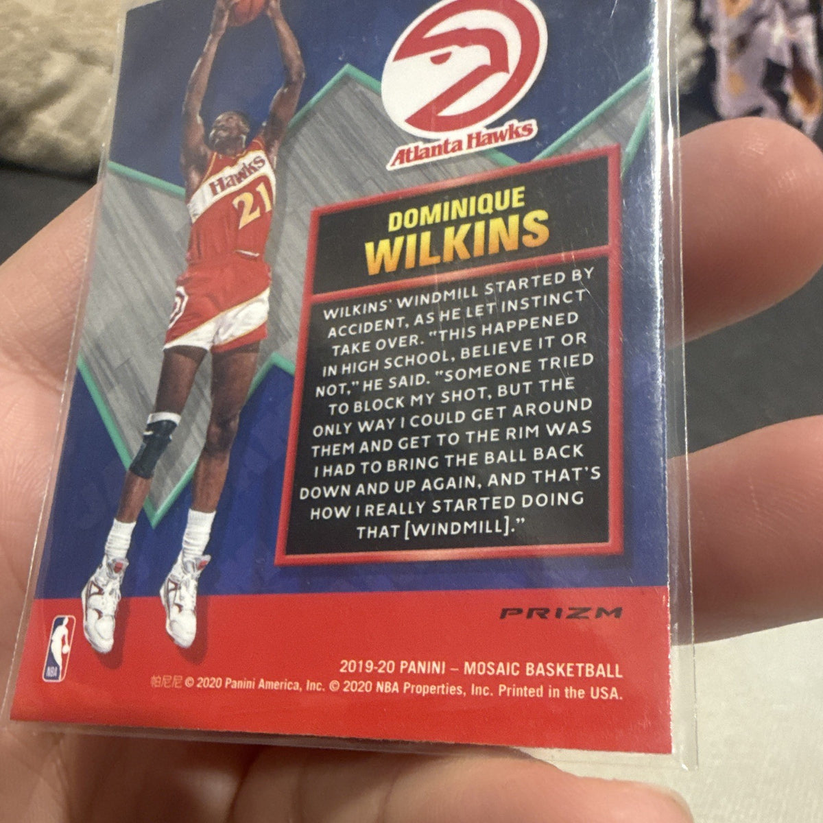 Panini Mosaic Dominique Wilkins Jam Masters Prizm Atlanta Hawks 12 2019 202