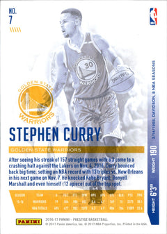 Stephen Curry Base Panini Prestige 7 NM1